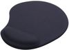 Am image of a Custom Solid Jersey Gel Mouse Pad With Wrist Rest in Black!