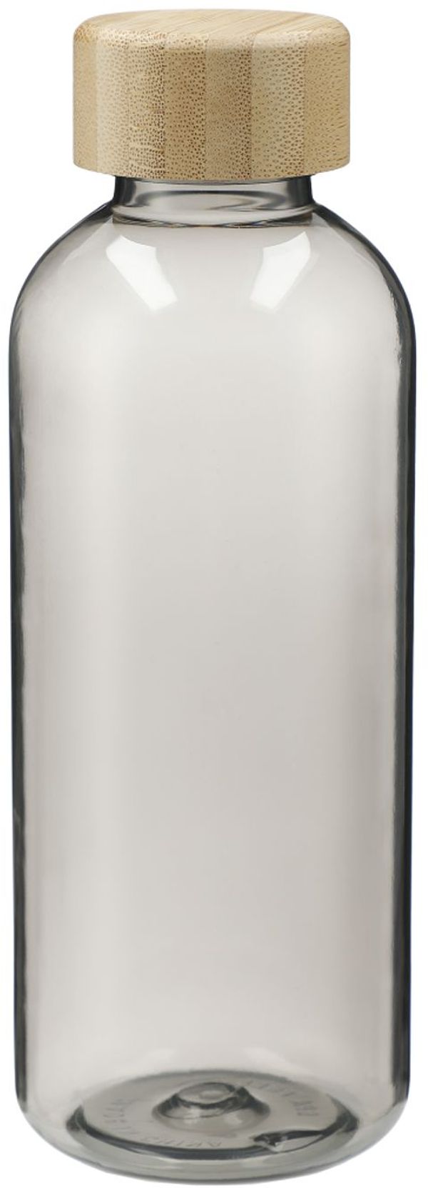 An image of a Custom Sona 22oz RPET Reusable Bottle with FSC® 100 Percent Bamboo Lid in Smoke!