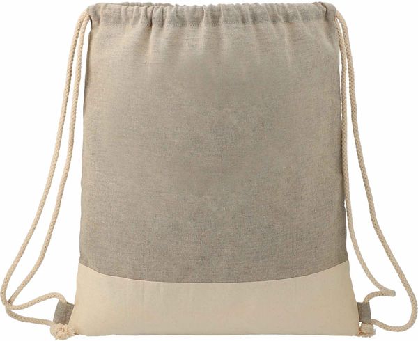 An image of a Custom Split Recycled Cotton Drawstring Bag!