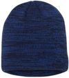An image of a Custom Sportsman 8in Marled Knit Beanie in Royal/Navy!