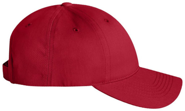 An image of a Custom Sportsman Adult Cotton Twill Cap in Red!