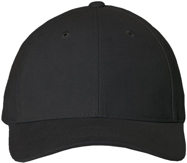 An image of a Custom Sportsman Heavy Brushed Twill Structured Cap in Black!