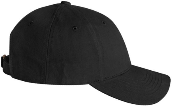 An image of a Custom Sportsman Heavy Brushed Twill Structured Cap in Black!