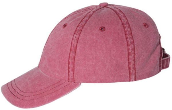 An image of a Custom Sportsman Pigment Dyed Cap in Cardinal!