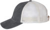 An image of a Custom Sportsman Pigment Dyed Trucker Cap in Black/Stone!