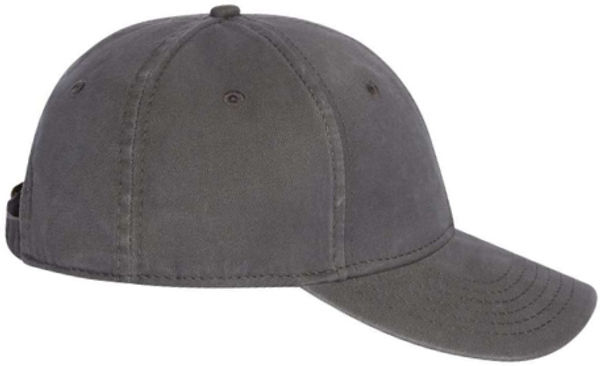 An image of a Custom Sportsman Structured Cap in Charcoal!