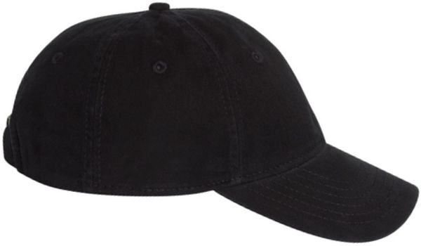 An image of a Custom Sportsman Unstructured Cap in Black!