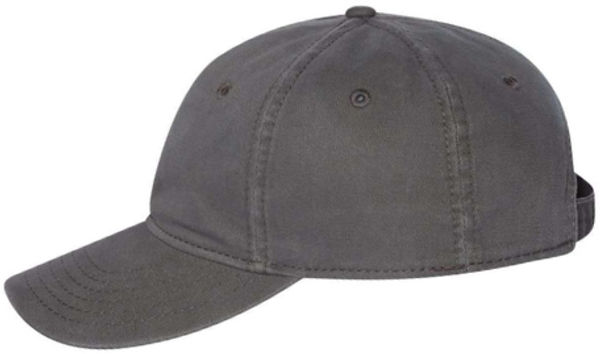 An image of a Custom Sportsman Unstructured Cap in Charcoal!