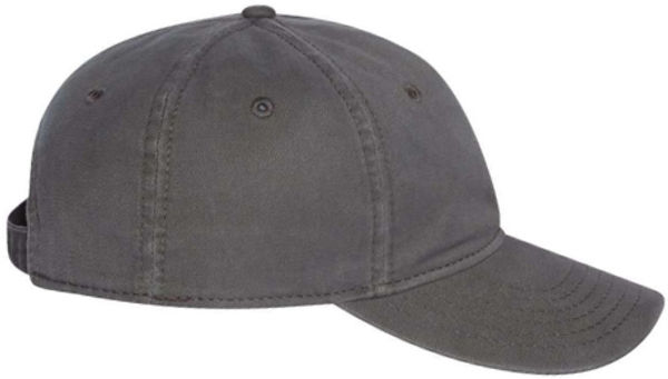 An image of a Custom Sportsman Unstructured Cap in Charcoal!