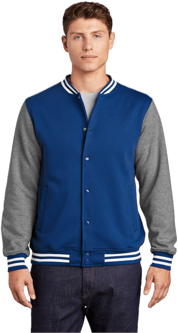 An image of a Custom SportTek Fleece Letterman Jacket!