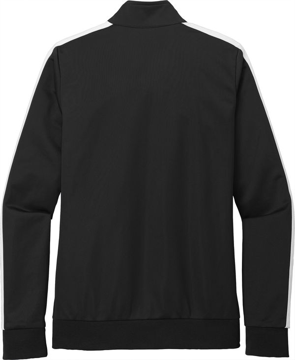 An image of a Custom SportTek Ladies Tricot Track Jacket in Black/White!