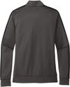 An image of a Custom SportTek Ladies Tricot Track Jacket in Graphite Grey/Black!