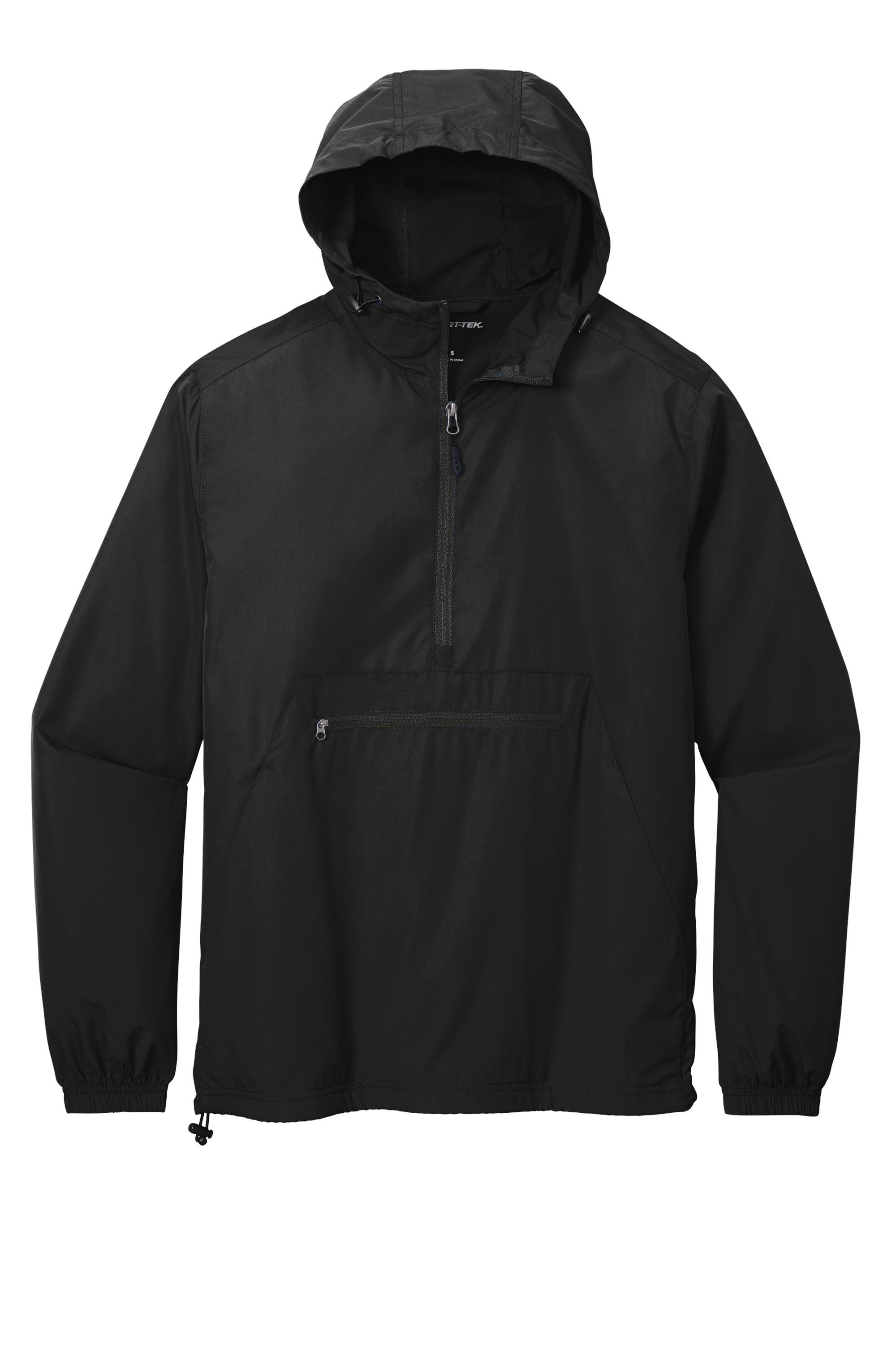 SportTek Packable Anorak in Black