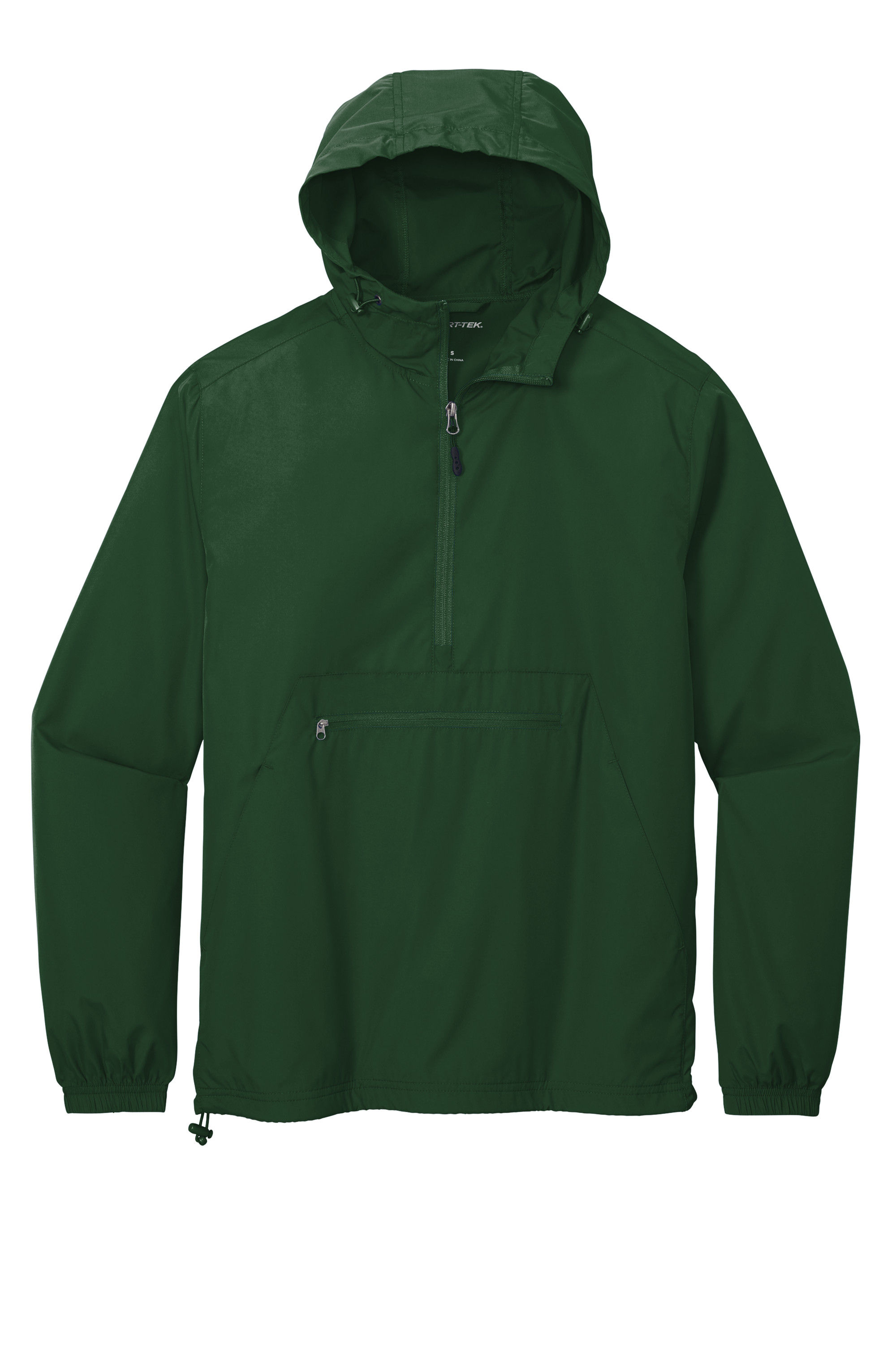 SportTek Packable Anorak in Forest Green