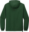Am image of a Custom SportTek Packable Anorak in Forest Green!