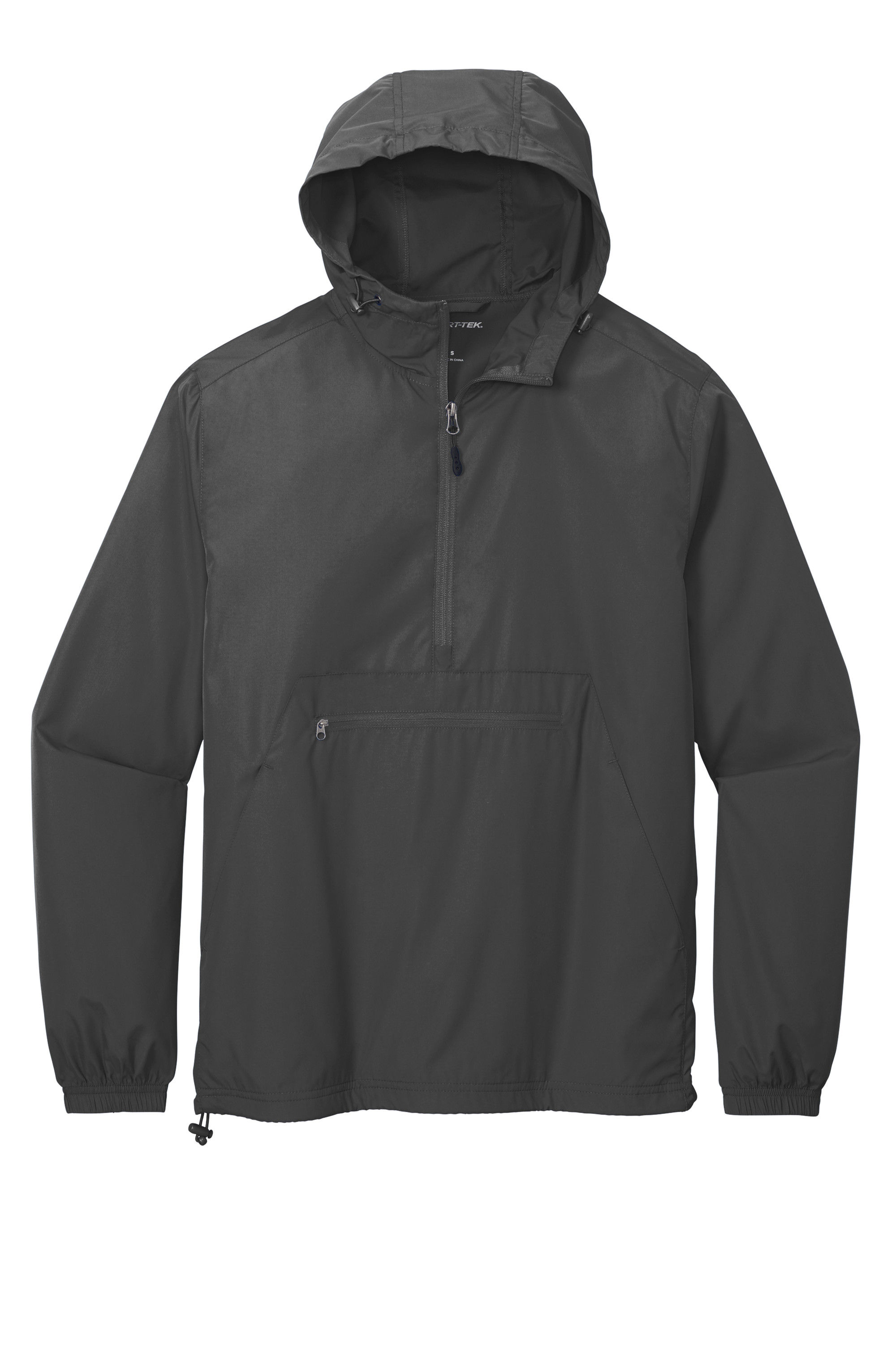 SportTek Packable Anorak in Graphite Grey