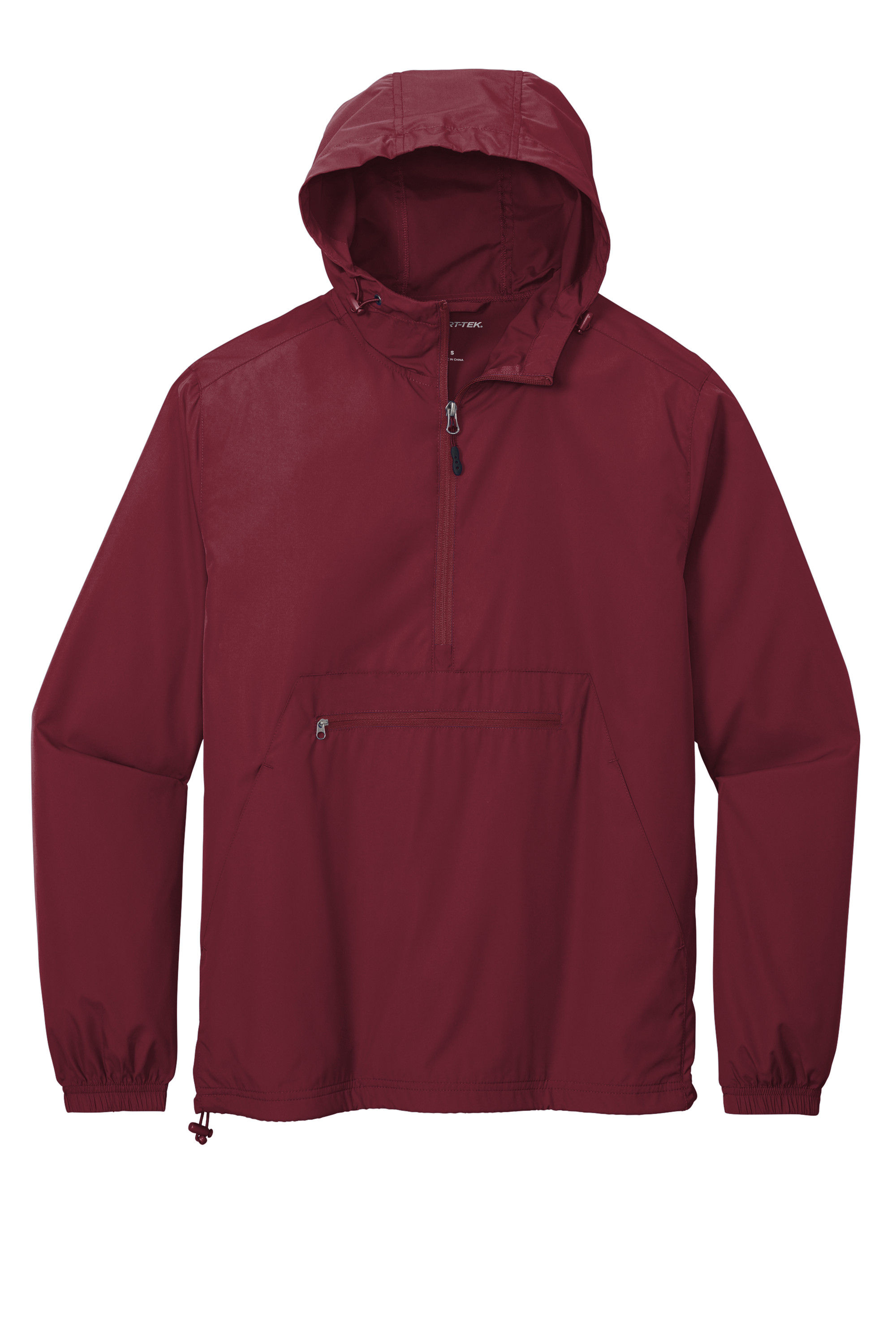 SportTek Packable Anorak in Maroon