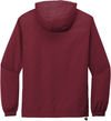 An image of a Custom SportTek Packable Anorak in Maroon!
