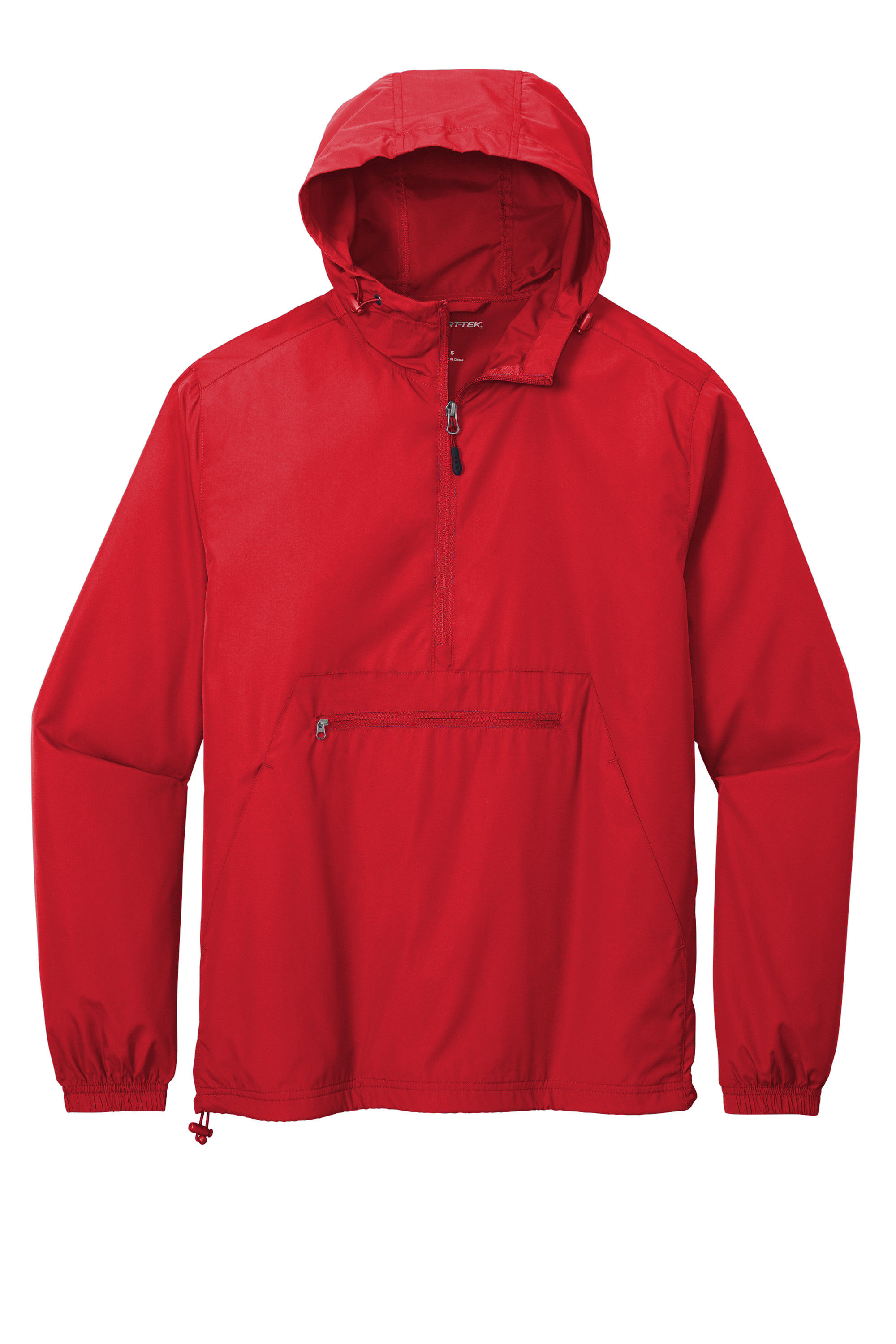 SportTek Packable Anorak in True Red