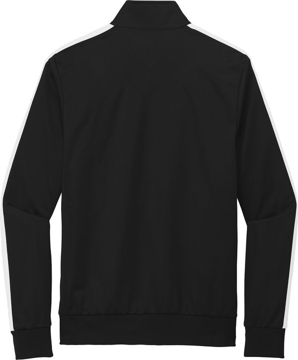 An image of a Custom SportTek Tricot Track Jacket in Black/White!
