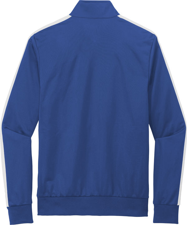 An image of a Custom SportTek Tricot Track Jacket in True Royal/Whtie!