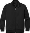 An image of a Custom SportTek Youth Tricot Track Jacket in Black/Black!