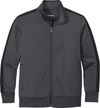 An image of a Custom SportTek Youth Tricot Track Jacket in Graphite Grey/Black!