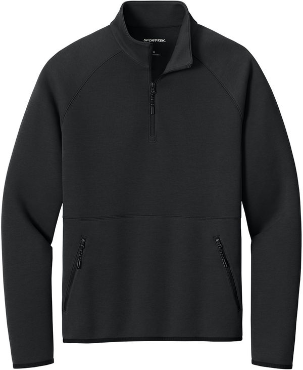 An image of a Custom Sport Tek Phenom Quarter Zip in Black!