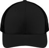 An image of a Custom Sport Tek YP Classics Retro Trucker Cap in Black/Black!
