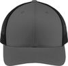 An image of a Custom Sport Tek YP Classics Retro Trucker Cap in Graphite/Black!