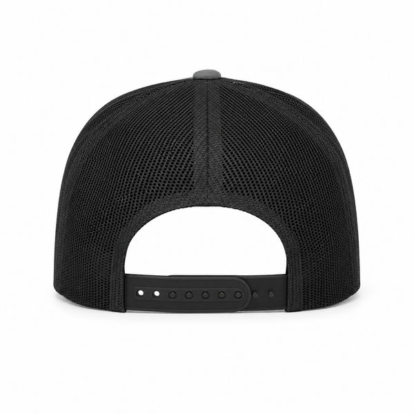An image of a Custom Sport Tek YP Classics Retro Trucker Cap in Graphite/Black!