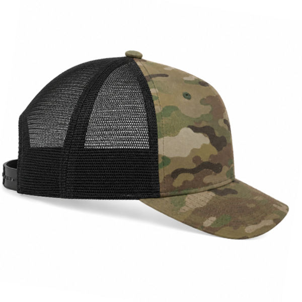 An image of a Custom Sport Tek YP Classics Retro Trucker Cap in Multicam!