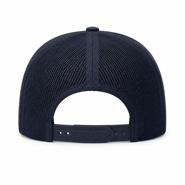 An image of a Custom Sport Tek YP Classics Retro Trucker Cap in True Navy/True Navy!