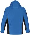 Am image of a Custom Stormtech Mens Atmosphere 3 in 1 System Jacket in MARINE BLUE / BLACK!