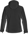 Am image of a Custom Stormtech Womens Atmosphere 3 in 1 System Jacket in BLACK / GRANITE!