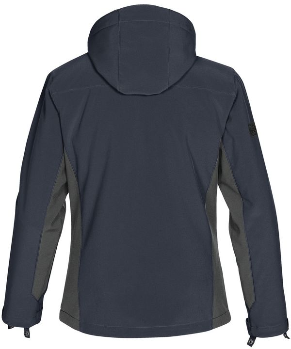 Am image of a Custom Stormtech Womens Atmosphere 3 in 1 System Jacket in NAVY / GRANITE!