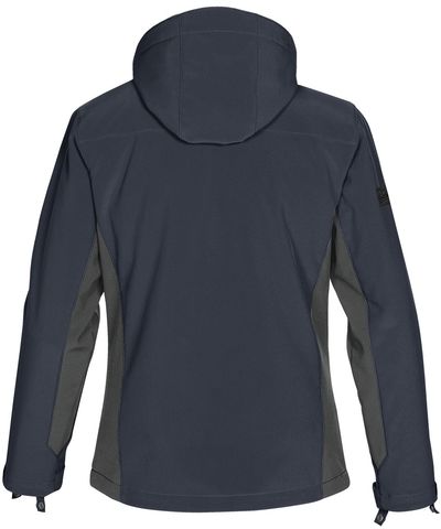 Am image of a Custom Stormtech Womens Atmosphere 3 in 1 System Jacket in NAVY / GRANITE!