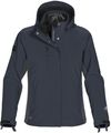 Am image of a Custom Stormtech Womens Atmosphere 3 in 1 System Jacket in NAVY / GRANITE!