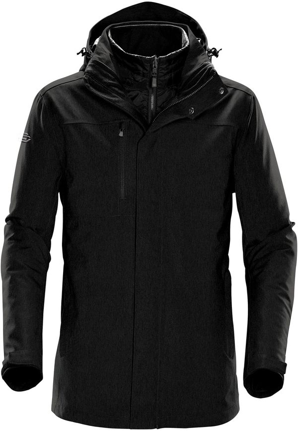 Am image of a Custom Stormtech Men's Avalante System Jacket in Black!