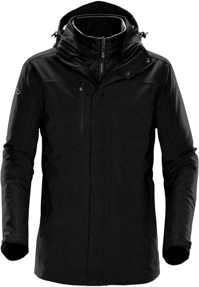 Am image of a Custom Stormtech Men's Avalante System Jacket in Black!