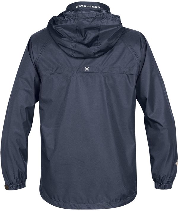 Am image of a Custom Stormtech Mens Stratus Lightweight Shell in NAVY!
