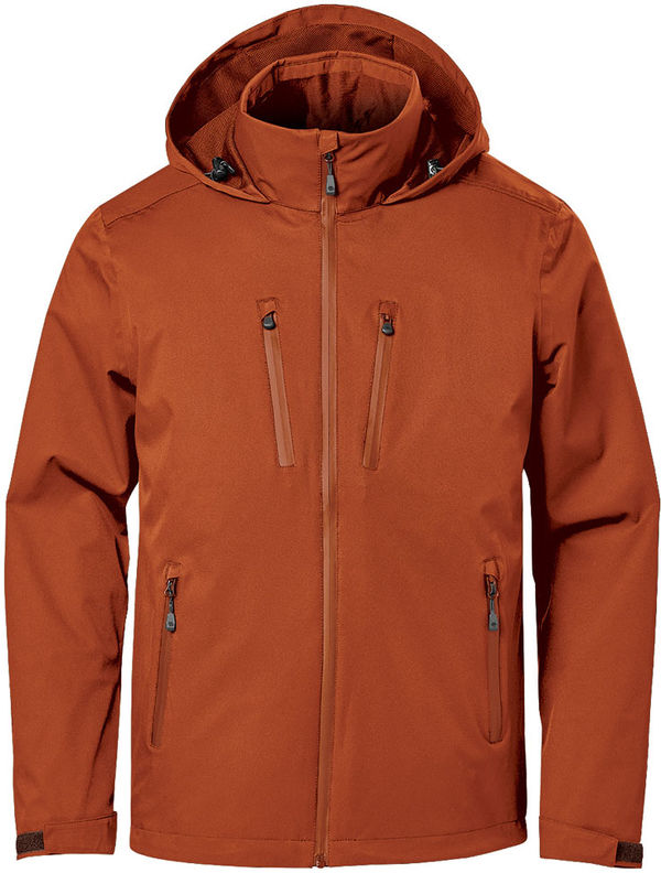 Am image of a Custom Stormtech Mens Scirocco Lightweight Shell in Rust!