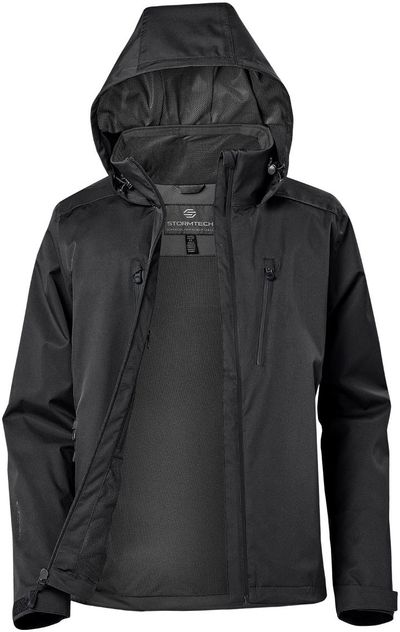 Am image of a Custom Stormtech Womens Scirocco Lightweight Shell in Black!