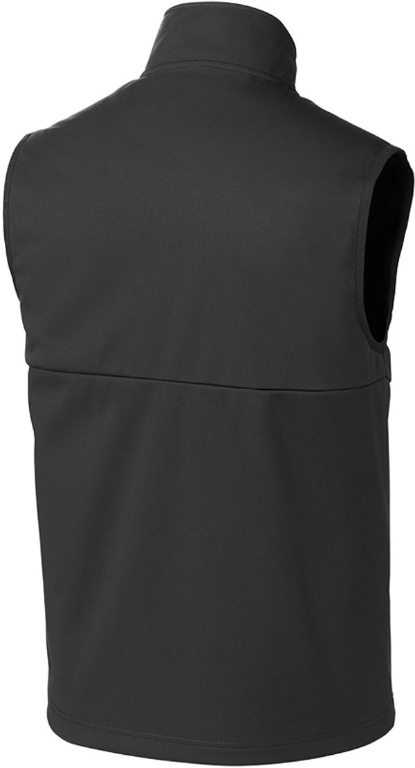 Am image of a Custom SportTek Soft Shell Vest in Deep Black!