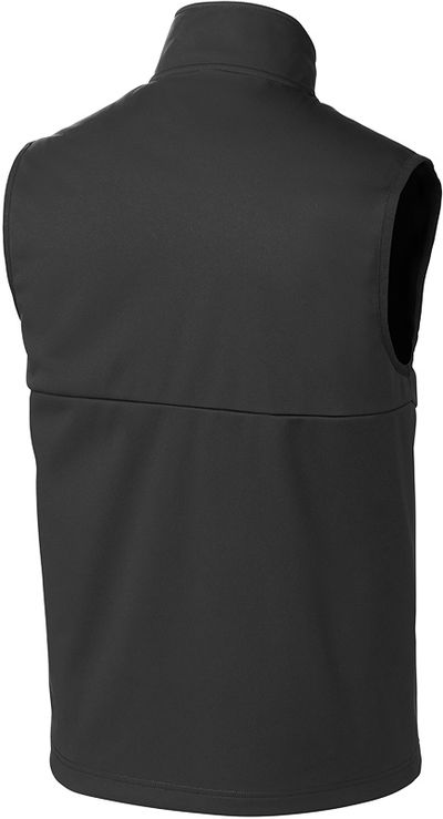 Am image of a Custom SportTek Soft Shell Vest in Deep Black!