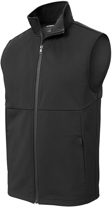 SportTek Soft Shell Vest in Deep Black