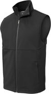 Am image of a Custom SportTek Soft Shell Vest in Deep Black!