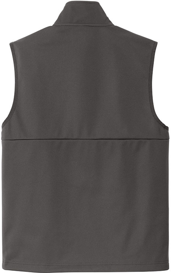 Am image of a Custom SportTek Soft Shell Vest in Graphite!