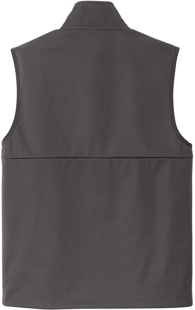 Am image of a Custom SportTek Soft Shell Vest in Graphite!