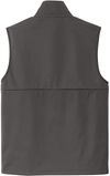 Am image of a Custom SportTek Soft Shell Vest in Graphite!